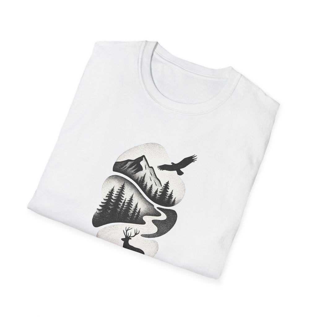 Deer in Mountain Landscape T-Shirt